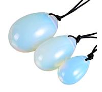 Rose Quartz Yoni Egg Set Natural Jade Eggs Women Kegel Exerciser Massage Yoni Wand Jade,3 Opal Eggs