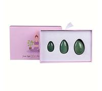Rose Quartz Yoni Egg Set Vaginal Tightening Love Egg Kegel Exerciser Natural Pink Crystal -Unrilled_Set_No_Box
