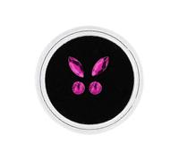 (Rose Red)Crystal Diamond Tooth Gems - Butterfly Leaf Design Size Artificial Tooth Ornament