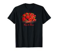 Rose & Shine Rosa Roja Arte Floral Amanecer Diseño Pintura Camiseta