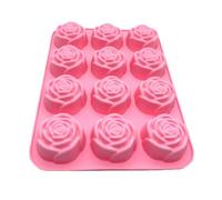 Rose Silicone Mold - 12-Cavity Ice Maker Tray | Chocolate & Candy Pan