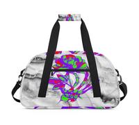 Rose Skull Creative.Marble Skull Kids Duffel Bags for Girls Boys, Overnight Weekender Travel Bag 24L Sport Gym Duffel Bag Practice Tote Carry Bag, color, 24 L, Organizador de bolsas