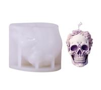 Rose Skull Silicone Mold Candle Making Epoxy DIY Craft Form