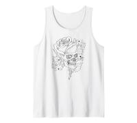 Rose Skull Y2K with Cute Star Pattern For Goth Mom Camiseta sin Mangas