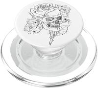 Rose Skull Y2K with Cute Star Pattern For Goth Mom PopSockets PopGrip para MagSafe