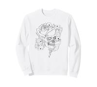 Rose Skull Y2K with Cute Star Pattern For Goth Mom Sudadera