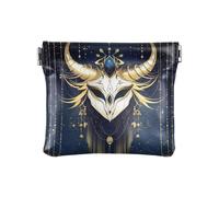 Rose Tarot - Monederos de cuero para mujer, bolsas de cosméticos únicas para mujeres y niñas, Máscara de cuernos dorados, 1 size, Moderno