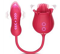 Rose Toy Vibrat.o.rs4 Mujeres, 3 en 1 Lengua Suave Suc.King y LIC.King, 9 Potentes Vibrat.i.o.ns, Impermeable Se.x Toys4Parejas Hombres y Mujeres Placer