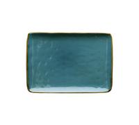 Rose & Tulipani - Bandeja rectangular azul, juego de 2 piezas - Decoración del hogar, cocina - Línea Concierto de Colores - Cuencos de Cocina - Stoneware - Ø 27; 19 cm