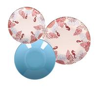 Rose & Tulipani - Juego de 18 platos Seabed