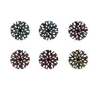 Rose & Tulipani - Juego de platos de frutas mixtas de 6 piezas - Noir, Stoneware - Stoneware - Ø 20,5; h2,5 cm