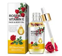 Rose Vitamin E Face & Body Oil - 100% Natural Hidrata Reduce Arrugas Disminuye Cicatrices y Estrías Mejora la Elasticidad de la Piel Rose Vitamin E Oil Organic for Face Body Massage Oil