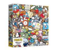 RoseArt - Peanuts - Peanuts - Rompecabezas de 1000 piezas para adultos - Collage coleccionable de Snoopy, Charlie Brown y Woodstock - Obra de arte vibrante de Peanuts - 26.625 x 19.25 pulgadas