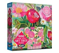 RoseArt - Soft Touch - Cup Full of Rosie - Rompecabezas de 1000 piezas, rompecabezas de arte de flores vibrantes para adultos - Fabricado en Estados Unidos