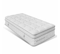 Rosebibi Colchón de muelles ensacados con 7 zonas, 90 x 200 cm, H3, 25 cm, colchón híbrido de espuma fría, elasticidad ergonómica de puntos, transpirable, certificado Öko-Tex, para dormir