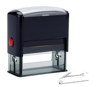 ROSEEKA Sello automático de tinta personalizable, firma personalizada y hasta 6 líneas, 3 tamaños, 10 colores de tinta, sellos de etiquetas comerciales, para oficina, profesor