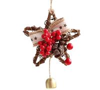 ROSEEONNE Adornos navideños Coronas navideñas for Puerta de Entrada, decoración del hogar, Corona de Pentagrama, Guirnalda navideña, Adornos navideños, decoración Interior y Exterior. Corona