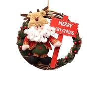 ROSEEONNE Adornos navideños Decoraciones de Coronas navideñas Diseño Creativo de Renos Decoraciones navideñas Decoración navideña portátil for Paredes Ventanas Porches Corona