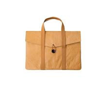 ROSEEONNE DuPont Paper A4 File Folder Document Holder 2 Pockets Portfolio Envelope Folder Case Storage With Waterproof 14inch maletín portátil(Geel)