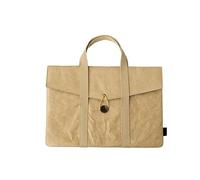 ROSEEONNE DuPont Paper A4 File Folder Document Holder 2 Pockets Portfolio Envelope Folder Case Storage With Waterproof 14inch maletín portátil(Kaki)