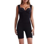 ROSEEONNE Faja Reductora 2 uds Moldeador de Busto Abierto Control de Barriga Mono sin Costura for Mujeres Levantamiento de glúteos Moldeador de Cuerpo Fajas Colombianas(Noir,3XL)