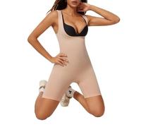 ROSEEONNE Faja Reductora 2 uds Moldeador de Busto Abierto Control de Barriga Mono sin Costura for Mujeres Levantamiento de glúteos Moldeador de Cuerpo Fajas Colombianas(Skin,L)