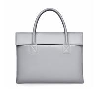 ROSEEONNE Maletín de cuero for hombres y mujeres, compatible con portátiles de 14 pulgadas, ideal for profesionales, abogados, oficinas y trabajos de oficina. maletín portátil(Grey)