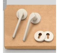 ROSEEONNE manilla puerta Cerradura de puerta silenciosa for interiores, manija Universal for dormitorio, baño, habitación, color blanco, espesor de puerta de 35-50mm tirador puertas(Color7)