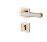 ROSEEONNE manilla puerta Manija de puerta con cerradura, palanca de puerta de privacidad, juegos internos, perillas de puertas de entrada con llaves tirador puertas(Weiß,Magnetic version)