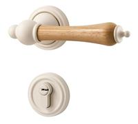 ROSEEONNE manilla puerta Manijas de puerta Juego de perillas de puerta elegantes, ideal for puertas internas de madera for baños, baños y aseos, cerradura dividida tirador puertas(Silent version)