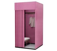 ROSEEONNE probador Ropa Probador de Ropa Desmontable, probador portátil, protección de la privacidad, Centro Comercial, probador Temporal Compatible with Tienda probadors Vestuario(Rose,100 * 100cm)