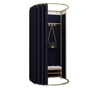 ROSEEONNE probador Ropa Probador móvil Temporal, Tienda de Ropa, vestidor Plegable, Vestuario portátil Compatible with Oficina, protección de la privacidad probador Vestuario(Black B,1 * 0.95 * 2m)