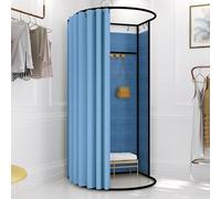 ROSEEONNE probador Ropa Probador móvil, vestidor portátil Desmontable, protección de la privacidad, Compatible with casa, Oficina, Centro Comercial probador Vestuario(Blue B,100 * 95cm)