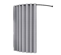 ROSEEONNE probador Ropa Probador portátil con Varilla en Forma de C, probador móvil Temporal, Apto Compatible with Tiendas de Ropa y oficinas. probador Vestuario(Grey,80cm)