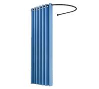 ROSEEONNE probador Ropa Probador portátil en Forma de U, Sencillo, con Cortinas Compatible with Mayor privacidad, Ideal Compatible with Tiendas de Ropa. probador Vestuario(Blue A,100 * 95cm)