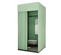 ROSEEONNE probador Ropa Vestidor portátil, probador Plegable, probador móvil con Cortina de Sombra, Hebillas Colgantes, Bases estables, Vestuario probadors Vestuario(Cyan,100 * 100 * 200)