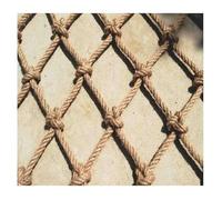 ROSEEONNE Red de Cuerda de cáñamo Resistente, Red de Cuerda de Yute Natural, Red de Seguridad for Escalada, escaleras, Vallas, Redes de protección for Parques Infantiles Red Cuerda(1 * 5m)