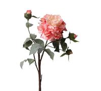 ROSEEONNE Rosas de imitación de 3 Ramas, Rosas de Seda for Ramos de Boda, Manualidades y decoración del hogar(Peach)