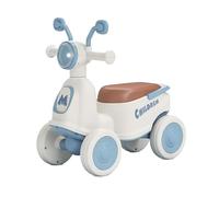 ROSEEONNE Twist Car Patinete de 4 Ruedas for niños con música y luz LED, Cochecito de Equilibrio for niños y niñas de 1 a 3 años. Coche Giratorio(BLU,Silent Wheel)