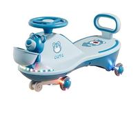ROSEEONNE Twist Car Wiggle Car - Ruedas iluminadas, antivuelco, Solo Gira, Wiggle y Listo. El Mejor Juguete for Montar for niños y niñas. Coche Giratorio(BLU,Flashing Wheel)