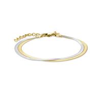 Rosefield Essentials Mujer 14K Chapado en Oro Pulsera Snake Duo Tone JBSCD-J677