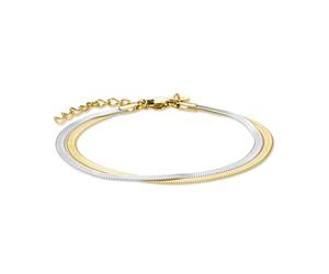 Rosefield Essentials Mujer 14K Chapado en Oro Pulsera Snake Duo Tone JBSCD-J677