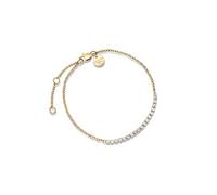 Rosefield Gems Color Meaning Mujer 14K Chapado en Oro Pulsera Tennis Cristal Clear