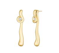 Rosefield Mujer 14K Chapado En Oro Pendientes Largos Ola JELWG-J1301