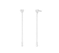 Rosefield Mujer Acero Inoxidable Pendientes Corazón Largos