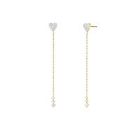 Rosefield Mujer Acero Inoxidable Pendientes Corazón Largos