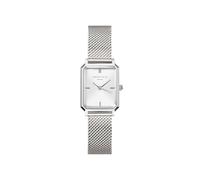 Octagon XS Mesh Silver con esfera blanca y caja plateada de acero inoxidable OWSMS-O74 de 19,5x24 mm, Silver, pulsera