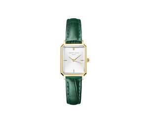 Rosefield Octagon XS Reloj Mujer Cuero Esmeralda