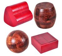 RoseFlower 4 Piezas Rompecabezas de Madera Juego de Ingenio IQ Inteligencia Puzzle Educativos Juguetes Prueba de Inteligencia, Rompecabezas 3D entrelazados para Adultos Niños y Adolescentes