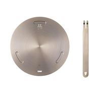 RoseFlower Adaptador Induccion de 24cm/9.5'', placa convertidora de placa de inducción de acero inoxidable, placa difusora de calor con mango extraíble, adaptador induccion cafetera